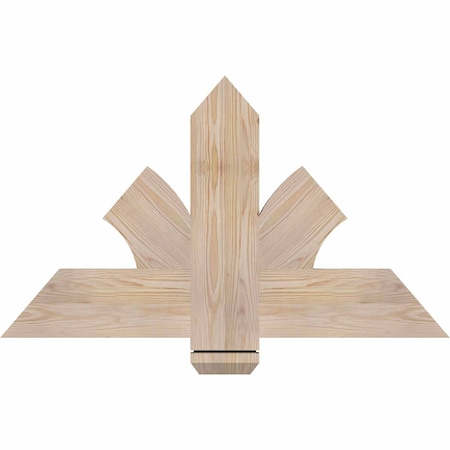 Ekena Millwork Redmond Smooth Timber Gable Bracket, Douglas Fir, 36"W x 21"H x 1 1/2"D x 5 1/2"F, 14/12 Pitch GBW036X21X0206RED00SDF